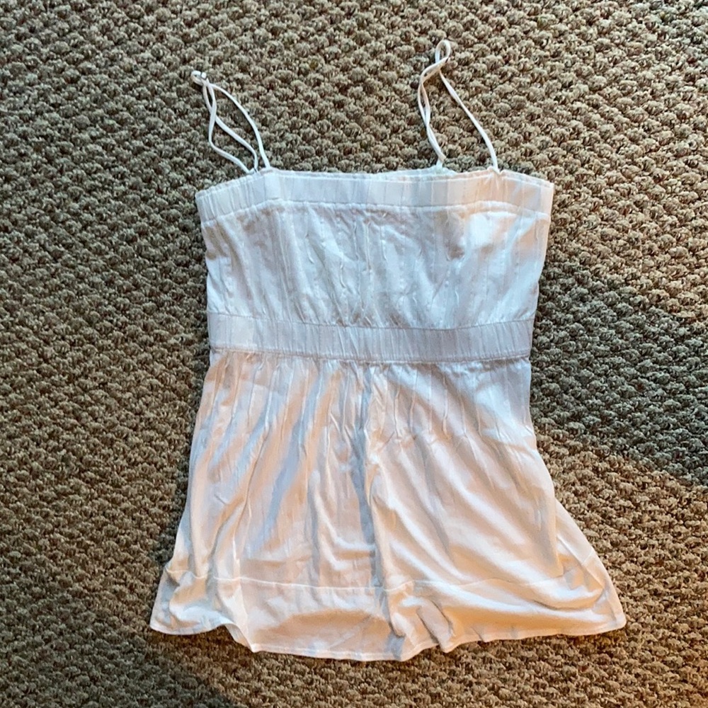 Theory white top adjustable straps size large